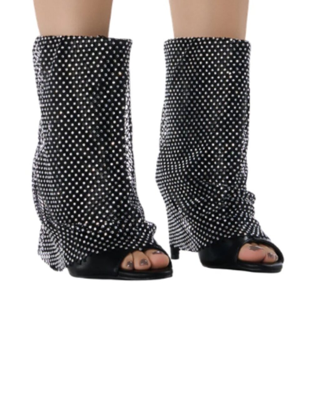 AZALEA WANG RIESLIN MESH BOOTIE IN BLACK